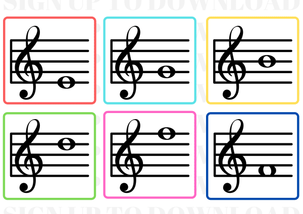 Musical Notes - Flash Cards