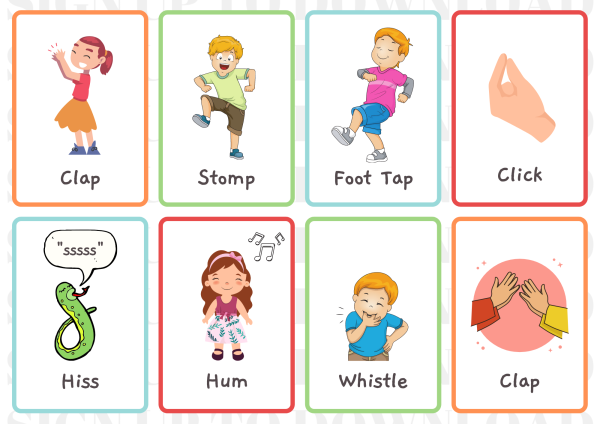 Body Percussion Flash Cards
