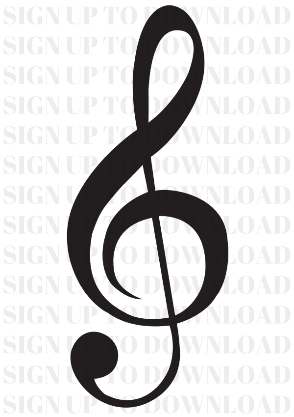 Large Music Note Display Cutout