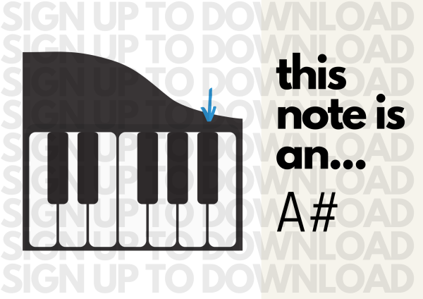 Naming The Notes On A Piano - Display Visual Aids
