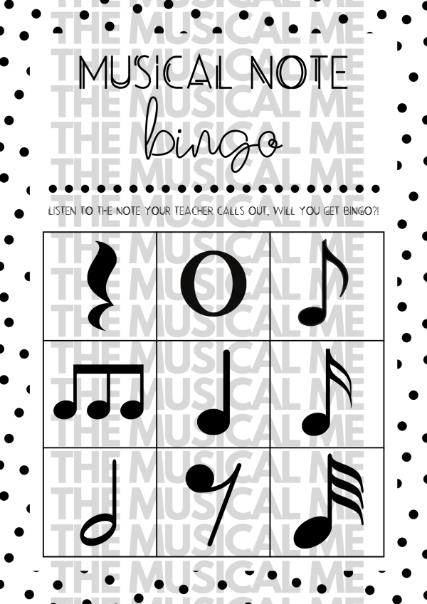 Musical Notes Bingo!