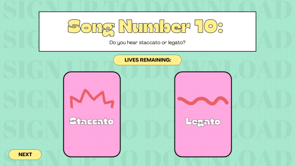 Staccato or Legato? - A Powerpoint Game