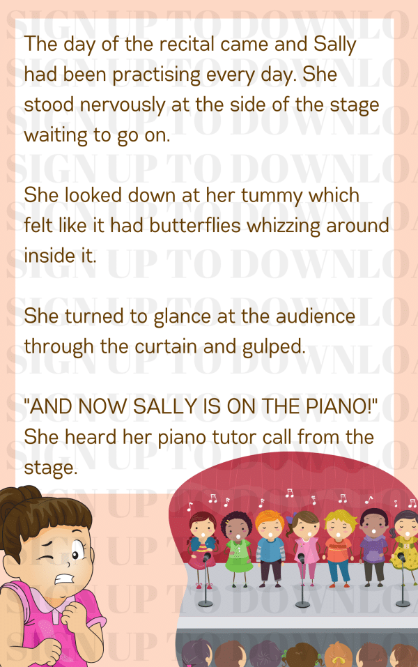 Sally's First Piano Lesson - A KS1 Story