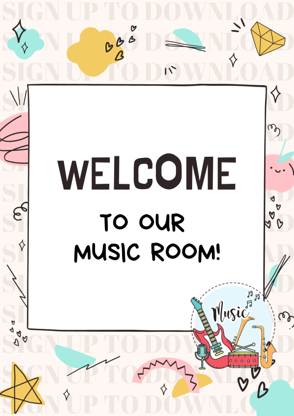 Music Room Decor - Welcome Signs