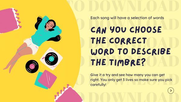 The Timbre Quiz - A Powerpoint Game