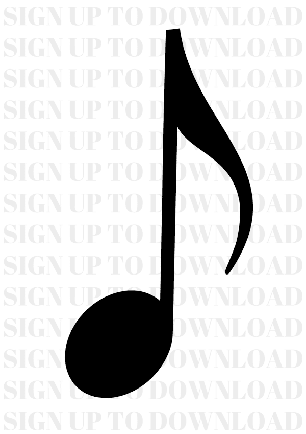 Large Music Note Display Cutout