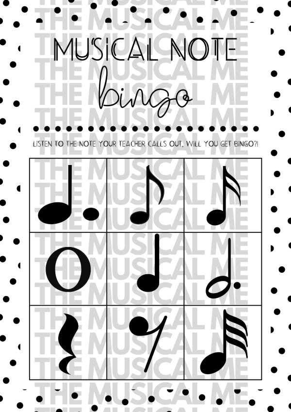 Musical Notes Bingo!