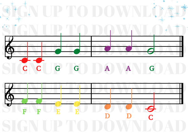 Boomwhacker Sheet Music - Twinkle Twinkle Little Star