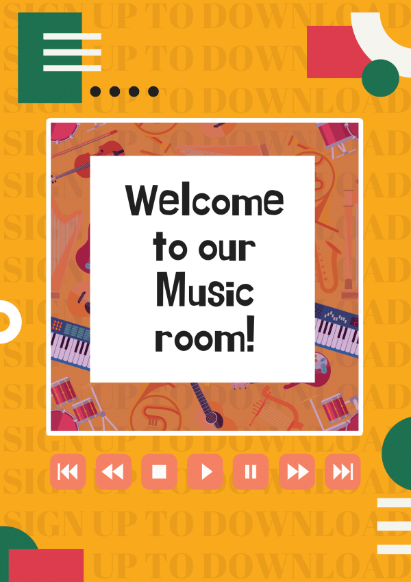 Music Room Decor - Welcome Signs