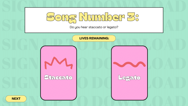 Staccato or Legato? - A Powerpoint Game