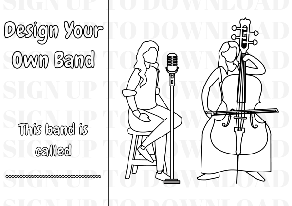 Design Your Own Band - Colouring Activity