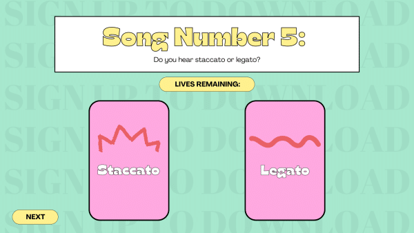 Staccato or Legato? - A Powerpoint Game