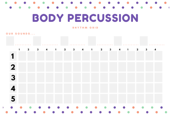 Body Percussion Rhythms - Composition Grid