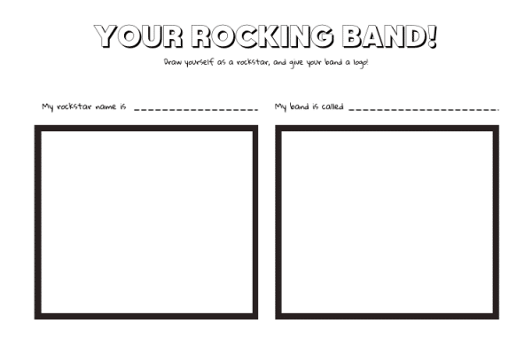 Draw A Band Logo - Worksheet Activity