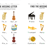Music & Spelling – Find The Missing Letter