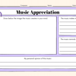 Music Appreciation – Worksheet Activity