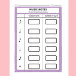 Music Notation – Worksheet