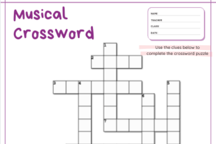 A Selection Of Musical Crosswords World Music Day 2024