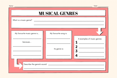 Musical Genres - Worksheet