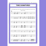 Time Signatures – Worksheet Activity