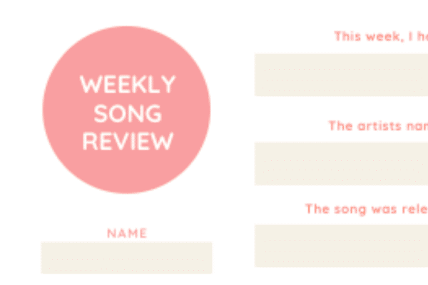 Musical Reflection : Weekly Song Review