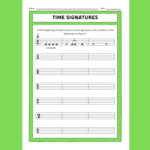 Time Signatures – Worksheet Activity