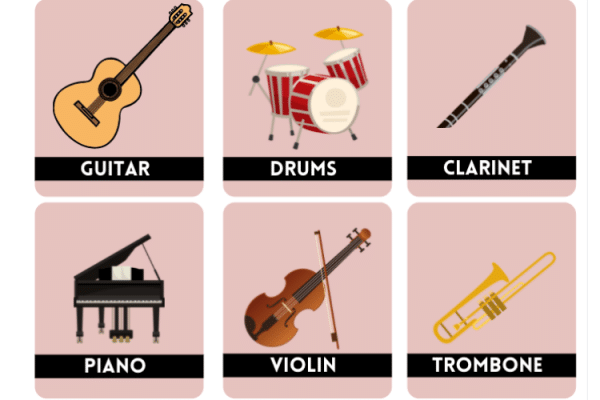 Musical Instrument Flash Cards