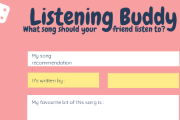My Listening Buddy - Reflection Worksheet