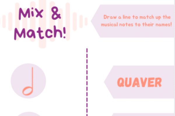 Mix & Match - Music Notation Worksheet