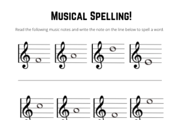 Reading Music - Spelling Activity