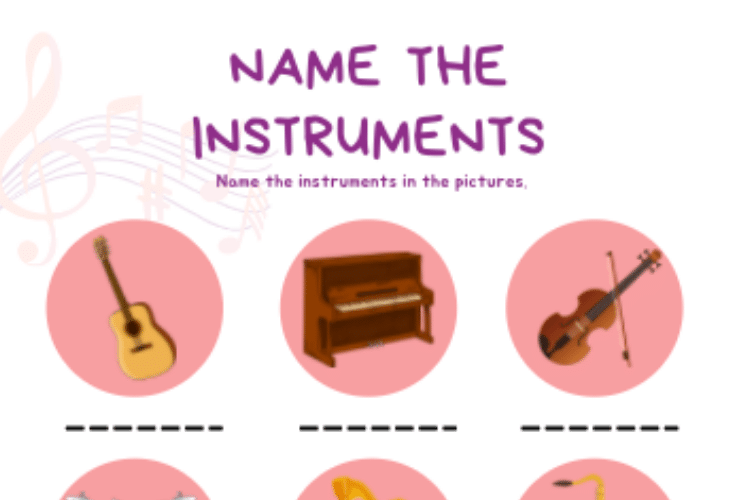 Name The Instruments Worksheet World Music Day 2024