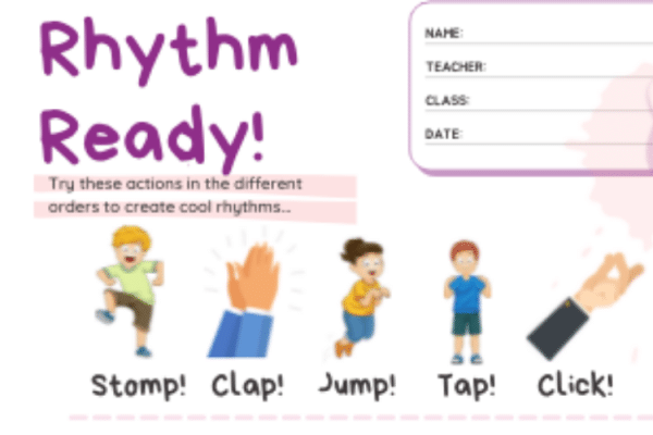 Rhythm Ready - Body Percussion Worksheet