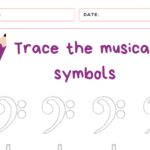 Trace The Musical Symbols – Colouring Activity