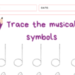Trace The Musical Symbols – Colouring Activity