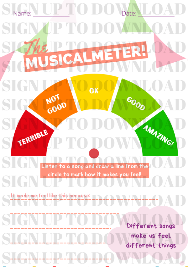 The Musical Meter - Music Reflection Worksheet