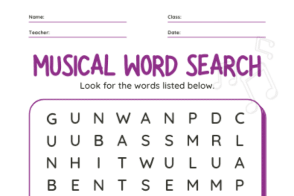 Musical Wordsearch