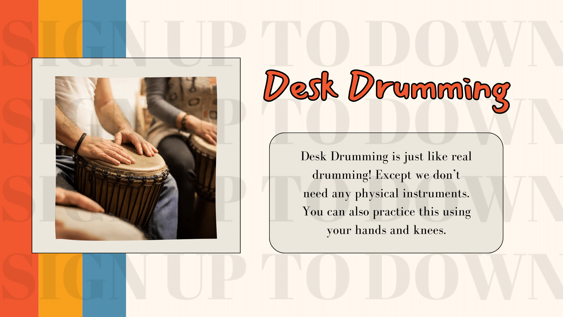 Desk Drumming For Beginners Powerpoint Presentation World Music Day 2024